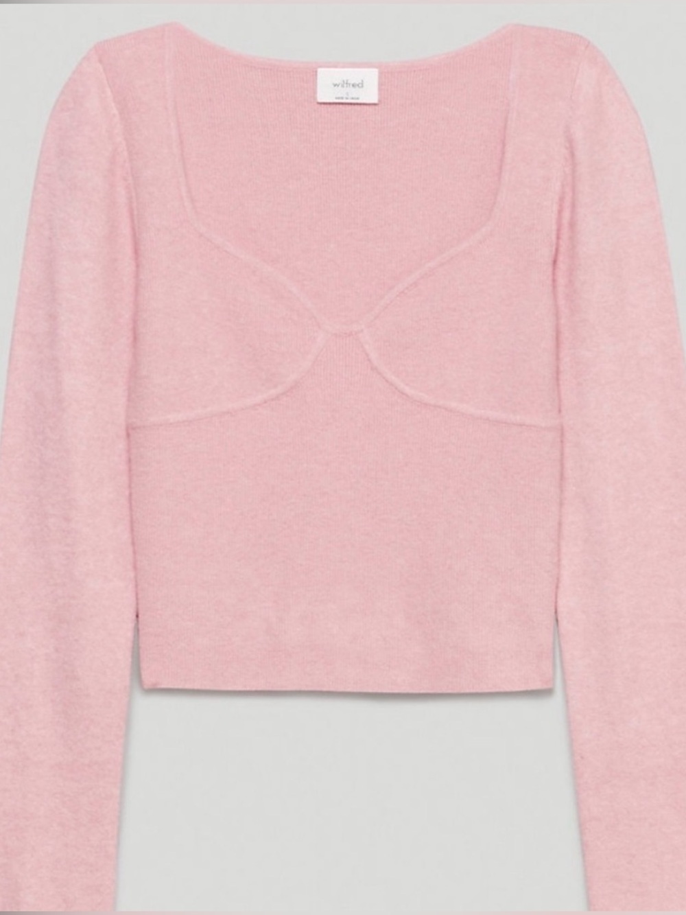 Aritzia Wilfred Greer Sweater Dusty Rose Knit Top